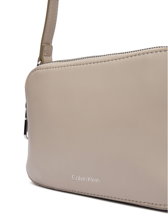 Calvin Klein Torebka Calvin Klein Webbing Double Strap Camera Bag LV04F3165G Beżowy