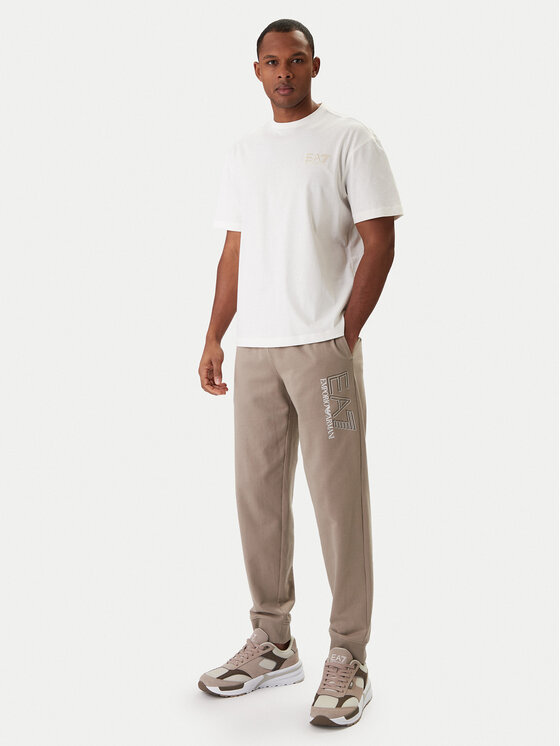 EA7 Emporio Armani EA7 Emporio Armani Camiseta 7M001402 AF22264 U0004 Écru Regular Fit