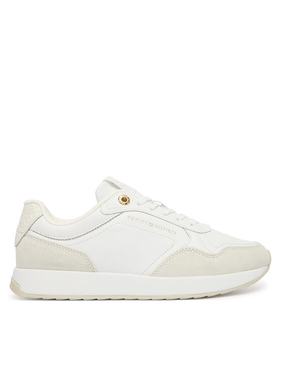 Tommy Hilfiger Sneakers Tommy Hilfiger Monogram Mix Material Runner FW0FW09267 Bianco