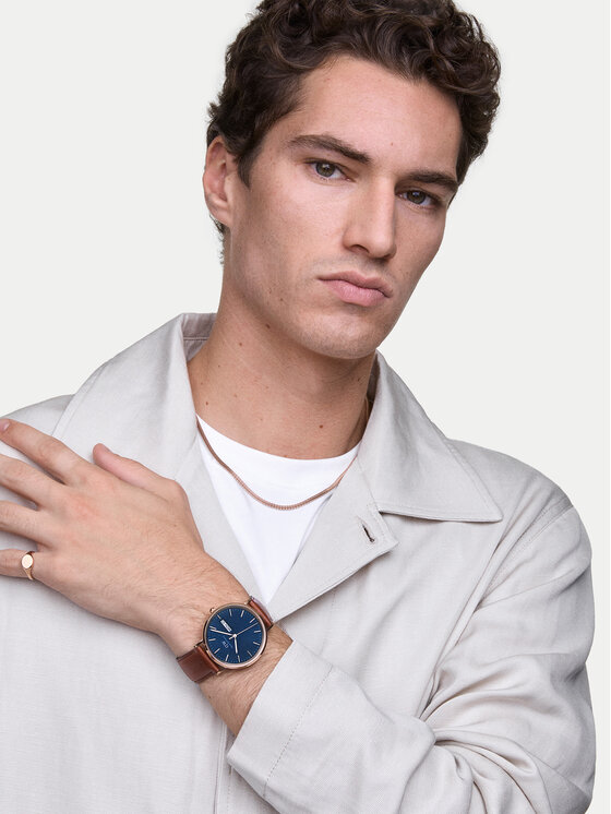 Daniel Wellington Годинник Daniel Wellington Classic Day Display 40 DW00100830 Рожеве золото