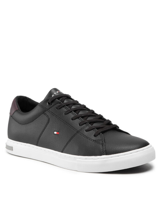 Tommy Hilfiger Superge Tommy Hilfiger Essential Leather Detail Vulc FM0FM04047 Črna