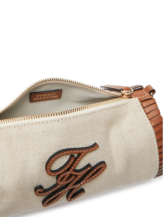 Tommy Hilfiger Soma Tommy Hilfiger Th Elev Summ Chain Bag Canvas AW0AW18635 Bēšs