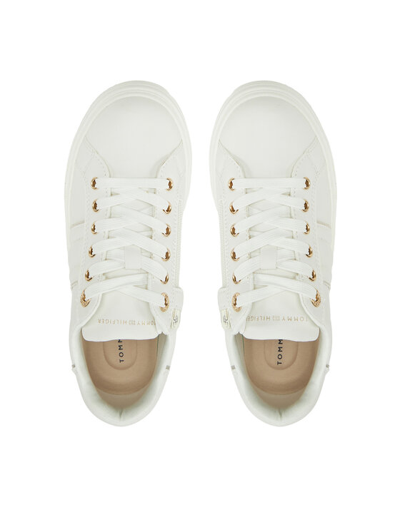 Tommy Hilfiger Laisvalaikio batai Tommy Hilfiger Low Cut Lace-Up Sneaker T3A9-33745-1439 S Balta