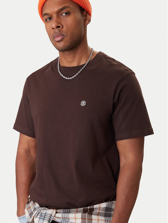 Element Element Camiseta Icon Embroidery ELYKT00168 Marrón Regular Fit