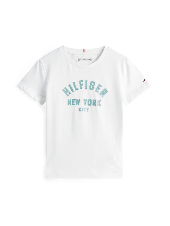 Tommy Hilfiger Tommy Hilfiger Majica Graphic KG0KG08813 Bela Regular Fit
