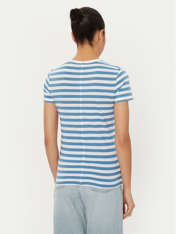 BOSS BOSS Majica C_Esla_Striped 50504192 Modra Regular Fit