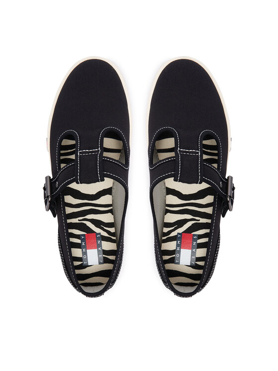 Tommy Jeans Tenisenes Tommy Jeans Archive Y2K Mary Jane EN0EN03048 Melns