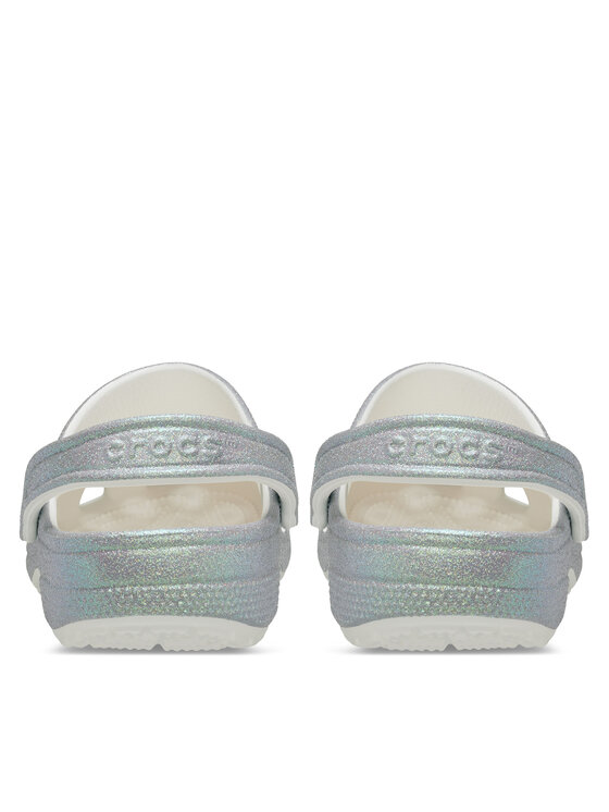 Crocs Чехли Crocs Classic Iridescent Glitter Clog 211005 Сребрист