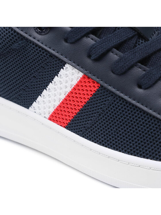 Tommy Hilfiger Αθλητικά Tommy Hilfiger Cupsole Court Stripes Knit Mix FM0FM03606 Σκούρο μπλε
