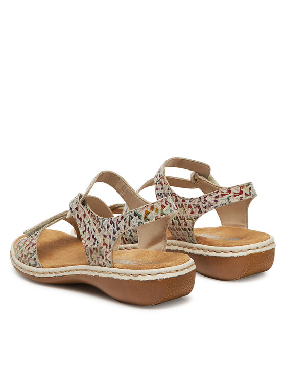Rieker Sandále Rieker 659C7-94 Béžová