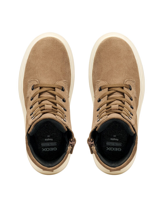 Geox Polokozačky Geox J Kiddartah Wpf J56NDA 00022 C6014 S Hnědá