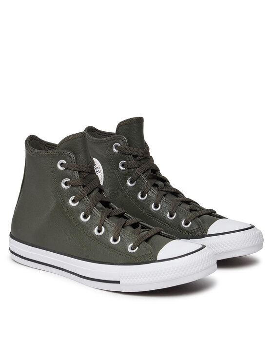 Converse Trampki Converse Chuck Taylor All Star Faux Leather Hi A09481C 371 Zielony