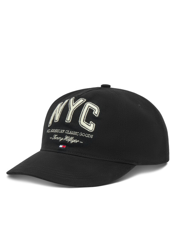 Tommy Hilfiger Czapka z daszkiem Tommy Hilfiger Flag Seasonal 5 Panel AM0AM13562 Czarny