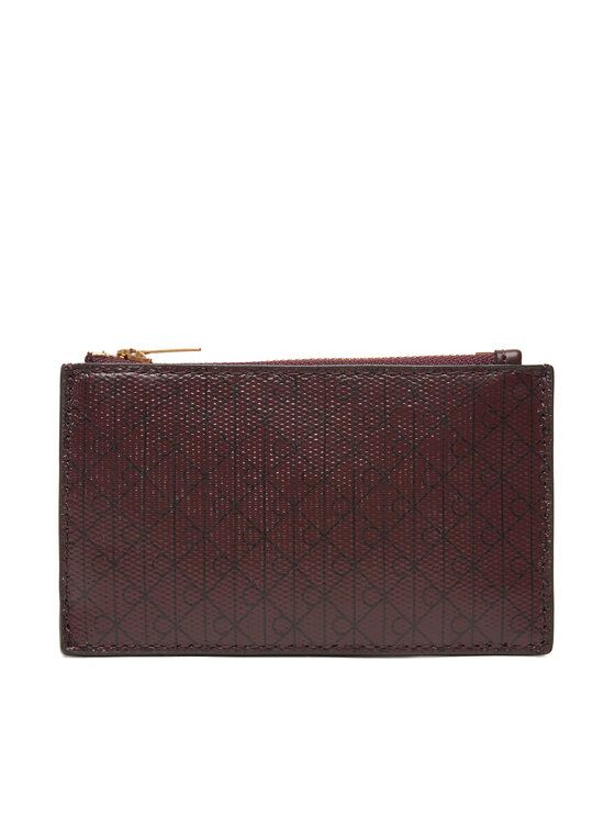 Calvin Klein Novčanik Calvin Klein Emblem Aop Top Zip Cardcase LV04F1084G Smeđa