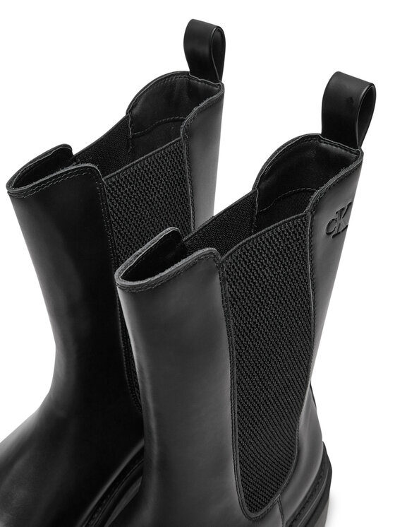 Calvin Klein Jeans Ghete Jodhpur Calvin Klein Jeans Flatform YW0YW01542 Negru