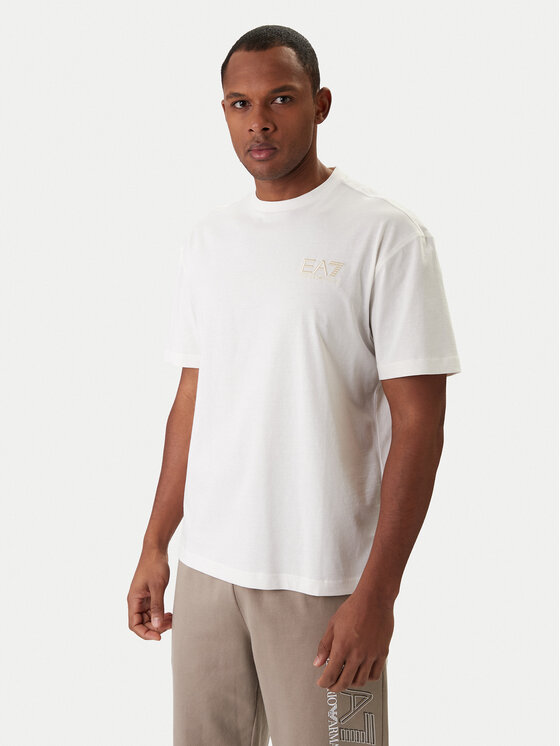 EA7 Emporio Armani EA7 Emporio Armani Camiseta 7M001402 AF22264 U0004 Écru Regular Fit