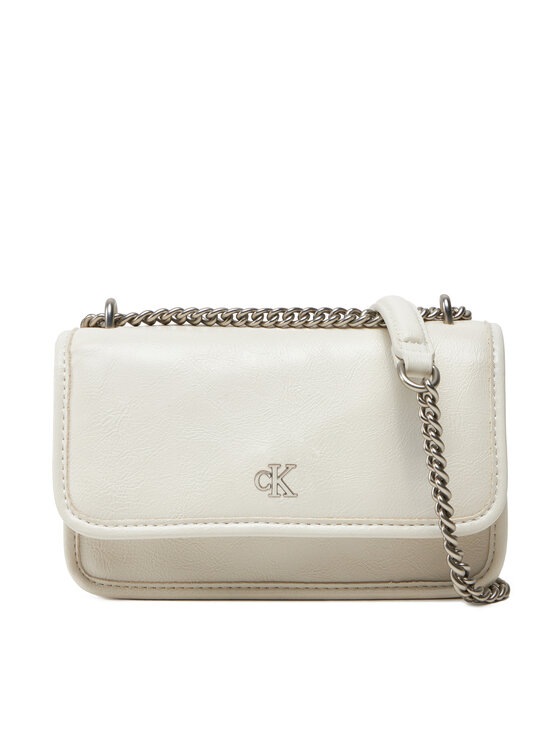 Calvin Klein Jeans Táska Calvin Klein Jeans Chain Mini Ew Flap LV04K3085G Krém