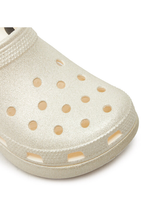 Crocs Шльопанці Crocs Classic Platform Glitter Clog W 207241 Écru