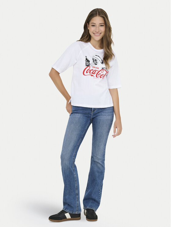 ONLY ONLY Camiseta Coca Cola 15355794 Blanco Regular Fit