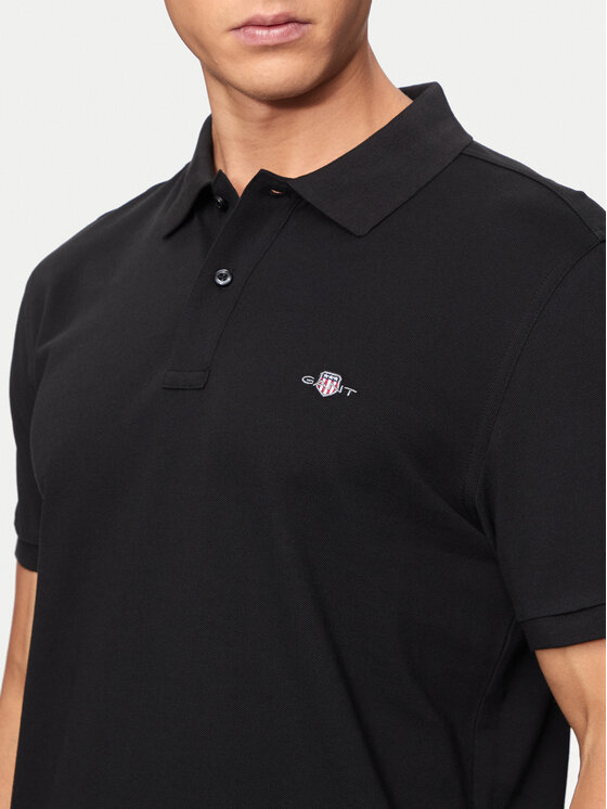 Gant Gant Polo majica Shield 2220 Črna Slim Fit