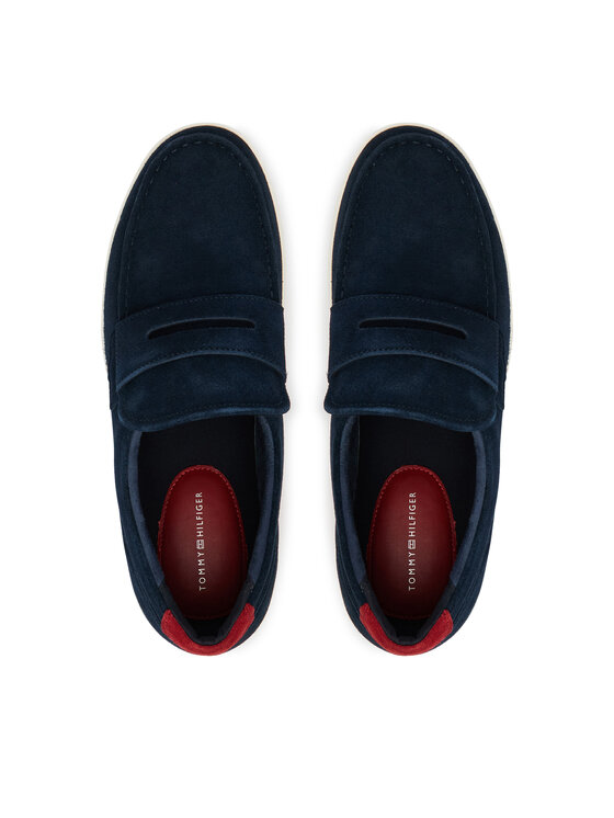 Tommy Hilfiger Félcipő Tommy Hilfiger Modern Light Hybrid Suede Loafer FM0FM05786 Sötétkék