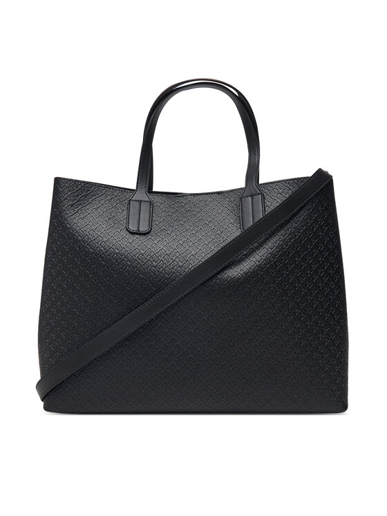 Tommy Hilfiger Torebka Tommy Hilfiger Th Icon Satchel Mono AW0AW18923 Czarny