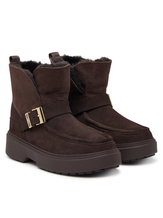 Tommy Hilfiger Botas de nieve Tommy Hilfiger Th Buckle Shearling Snow Boot FW0FW09687 Marrón oscuro