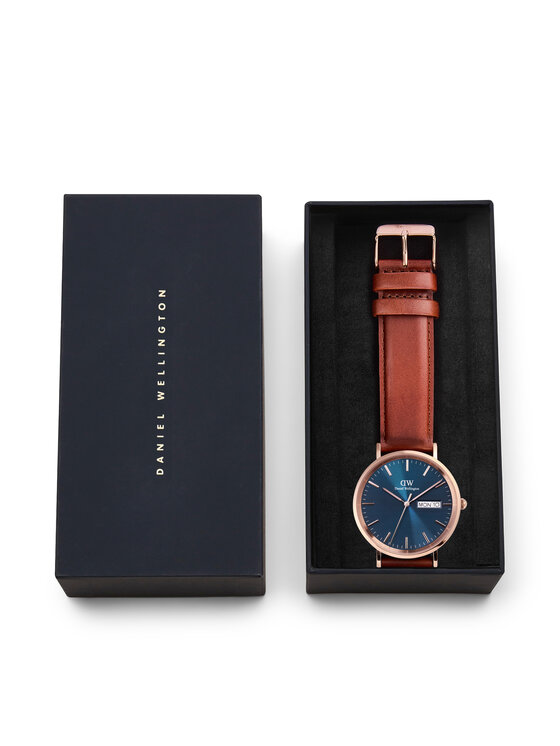 Daniel Wellington Pulkstenis Daniel Wellington Classic Day Display 40 DW00100830 Rozā zelts