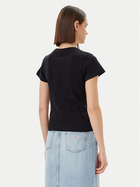 Guess Guess Футболка V5GI10 K9RM1 Чорний Regular Fit