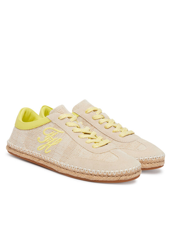 Tommy Hilfiger Espadrilles Tommy Hilfiger Woven Logo Embroidery FW0FW09108 Bēšs