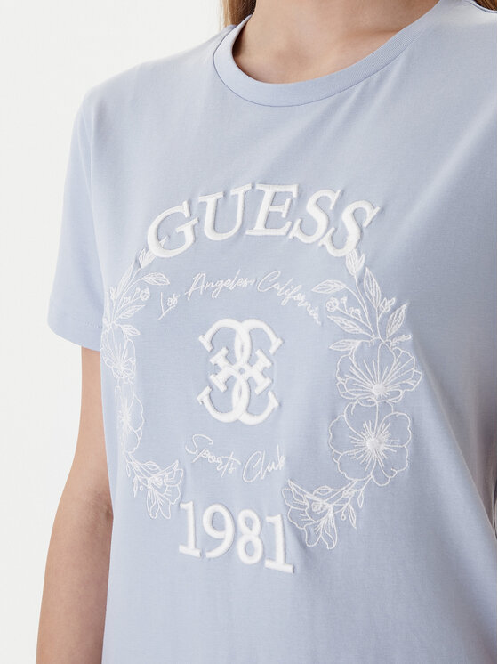 Guess Guess Camiseta V6RI12 J1314 Celeste Regular Fit