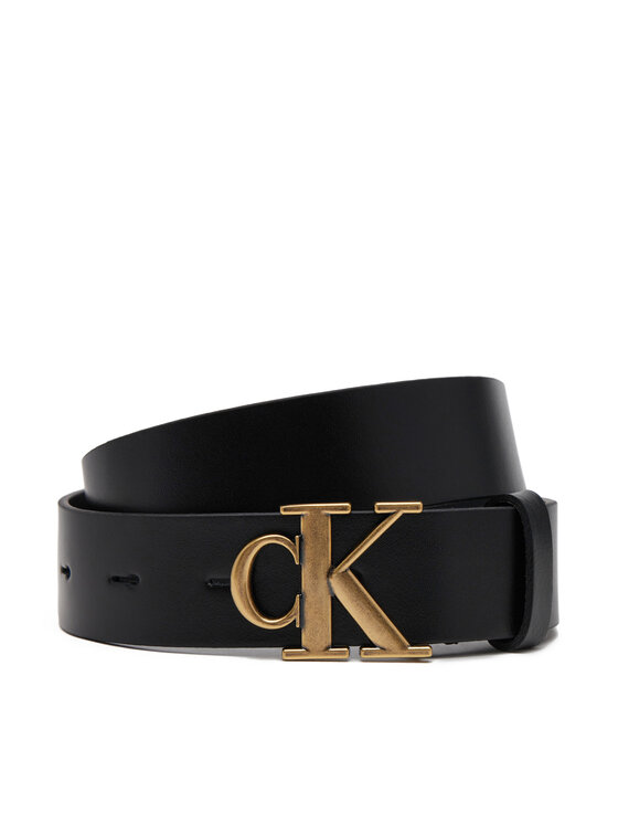 Calvin Klein Jeans Dámský pásek Calvin Klein Jeans Monogram Placque Buckle 30Mm LV04K7002G Černá