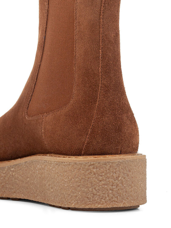 Geox Kotníková obuv s elastickým prvkem Geox D Elidea D36VEC 00022 CD500 Hnědá
