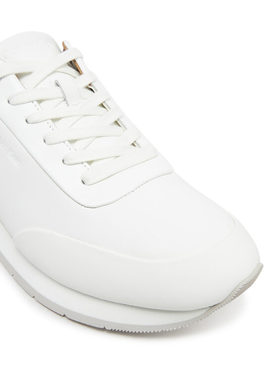 Calvin Klein Sneakersy Calvin Klein Low Prof Runn Laceup Rubb Lth HM0HM01707 Biela