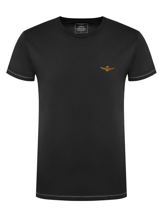 Aeronautica Militare Aeronautica Militare Set di t-shirt AM1UTI003B Nero Slim Fit
