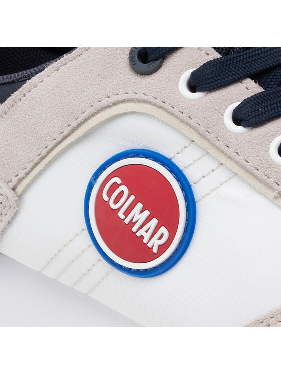 Colmar Travis Authentic 002 Scarpa Da Uomo - Bianco/Navy - Tessuto Tecnico Con Nastro Tricolore