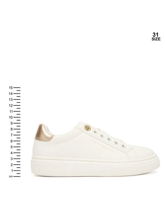 Tommy Hilfiger Sneakersy Tommy Hilfiger Low Cut Sneaker T3A9-33983-1355 S Biela
