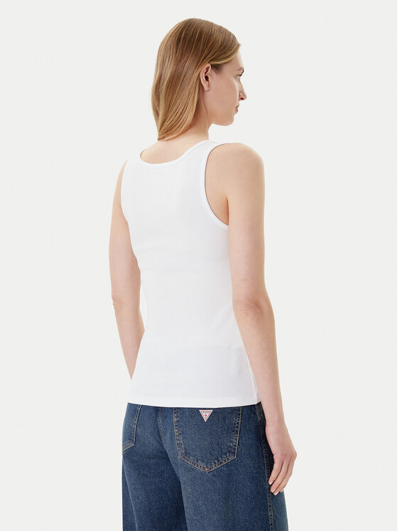 Guess Jeans Guess Jeans Топ W4YP48 KA0H1 Білий Regular Fit