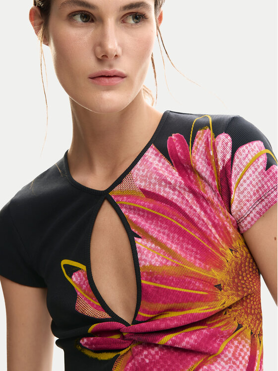 Desigual Desigual Футболка Dublin 26SWTK05 Чорний Regular Fit