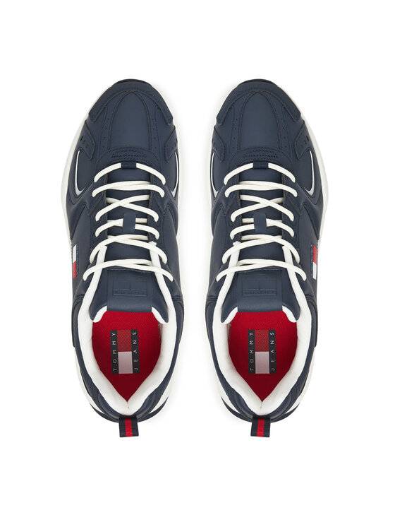 Tommy Jeans Laisvalaikio batai Tommy Jeans Tjm Runner Leather EM0EM01621 Tamsiai mėlyna