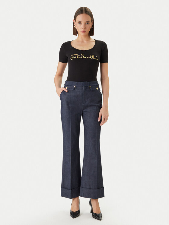 Just Cavalli Just Cavalli Camiseta 80PAHT02 CJ502 Negro Slim Fit