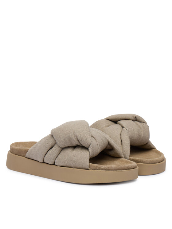 Inuikii Klapki Inuikii Oversized Linen Knot 1004.003.0171.250 Beżowy