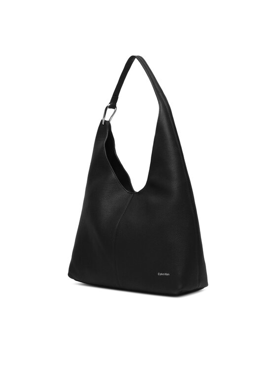 Calvin Klein Soma Calvin Klein Slouchy Leather Md Shoulder Bag LV04F3543G Melns