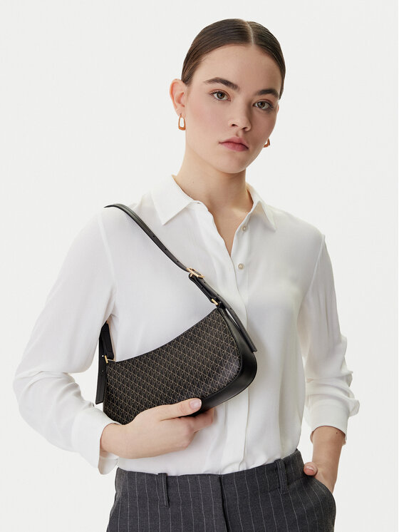 Calvin Klein Rankinė Calvin Klein Emblem Aop Small Shoulder Bag LV04F3324G Juoda