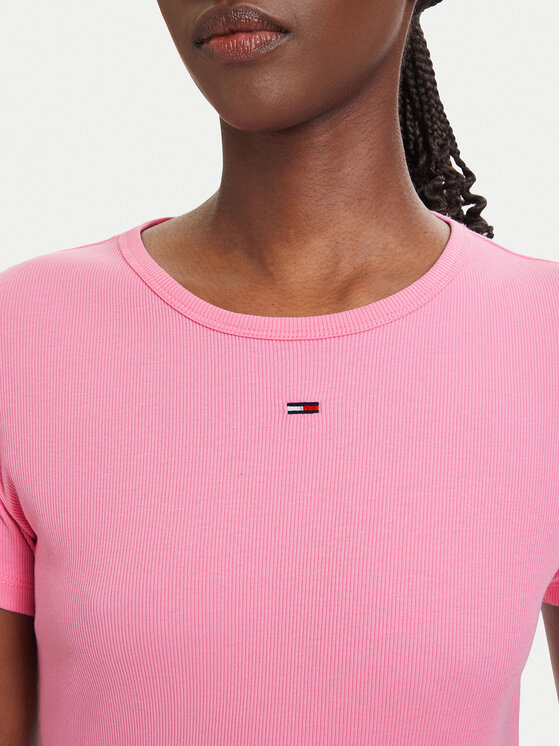 Tommy Jeans Tommy Jeans Camiseta Essential DW0DW17383 Rosa claro Slim Fit