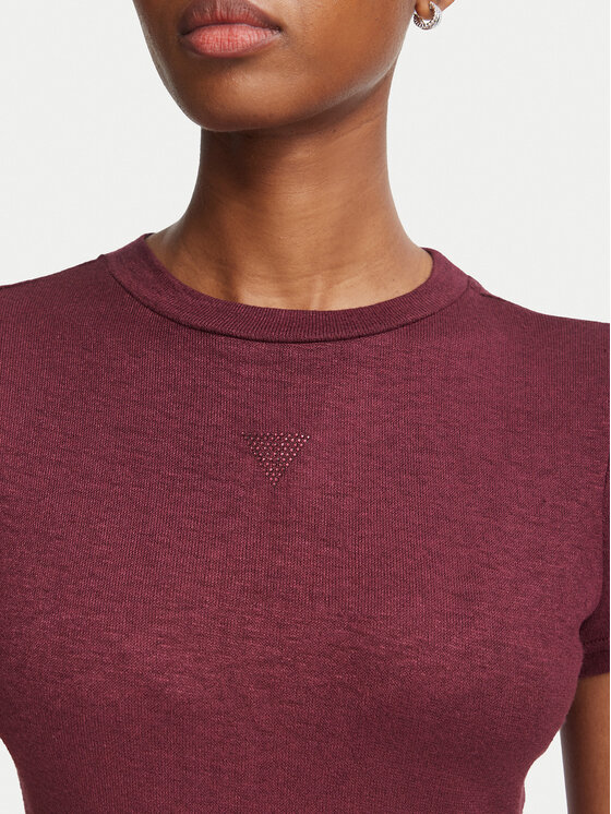 Guess Guess Camiseta W5BP07 KCGM2 Guinda/burdeos Regular Fit