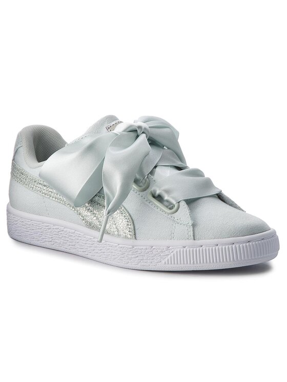 Puma Sneakersy Puma Basket Heart Canvas 366495 03 Zielony