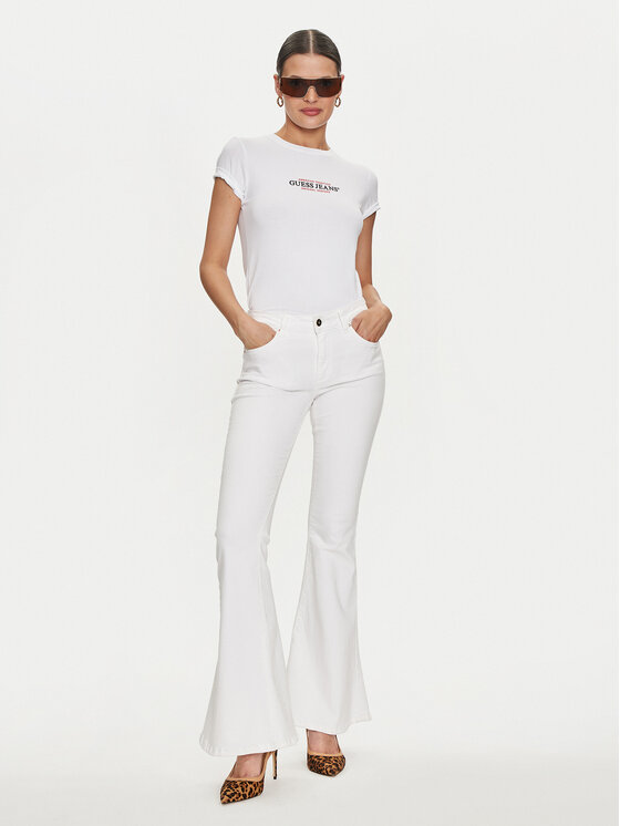 Guess Jeans Guess Jeans Футболка W4YI03 J1314 Білий Slim Fit