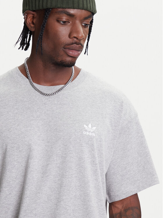 adidas adidas Футболка Trefoil Essentials JY6270 Сірий Oversize