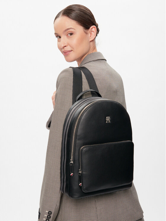 Tommy Hilfiger Zaino Tommy Hilfiger Th Essential Sc Backpack AW0AW15719 Nero